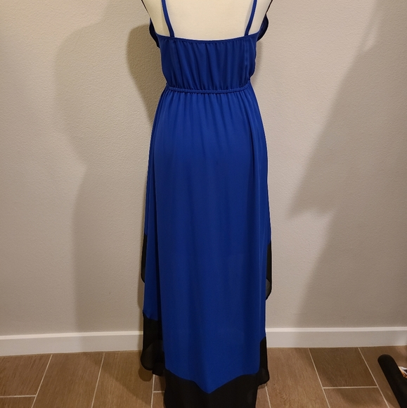 Blue and Black High Low Dress - Picture 3 of 6